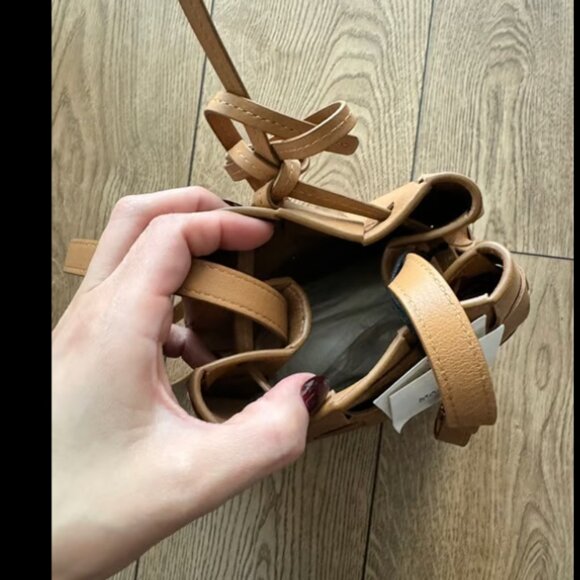 MANSUR GAVRIEL Upcycled Woven Mini Bucket - Caramel NWT - Picture 5 of 5